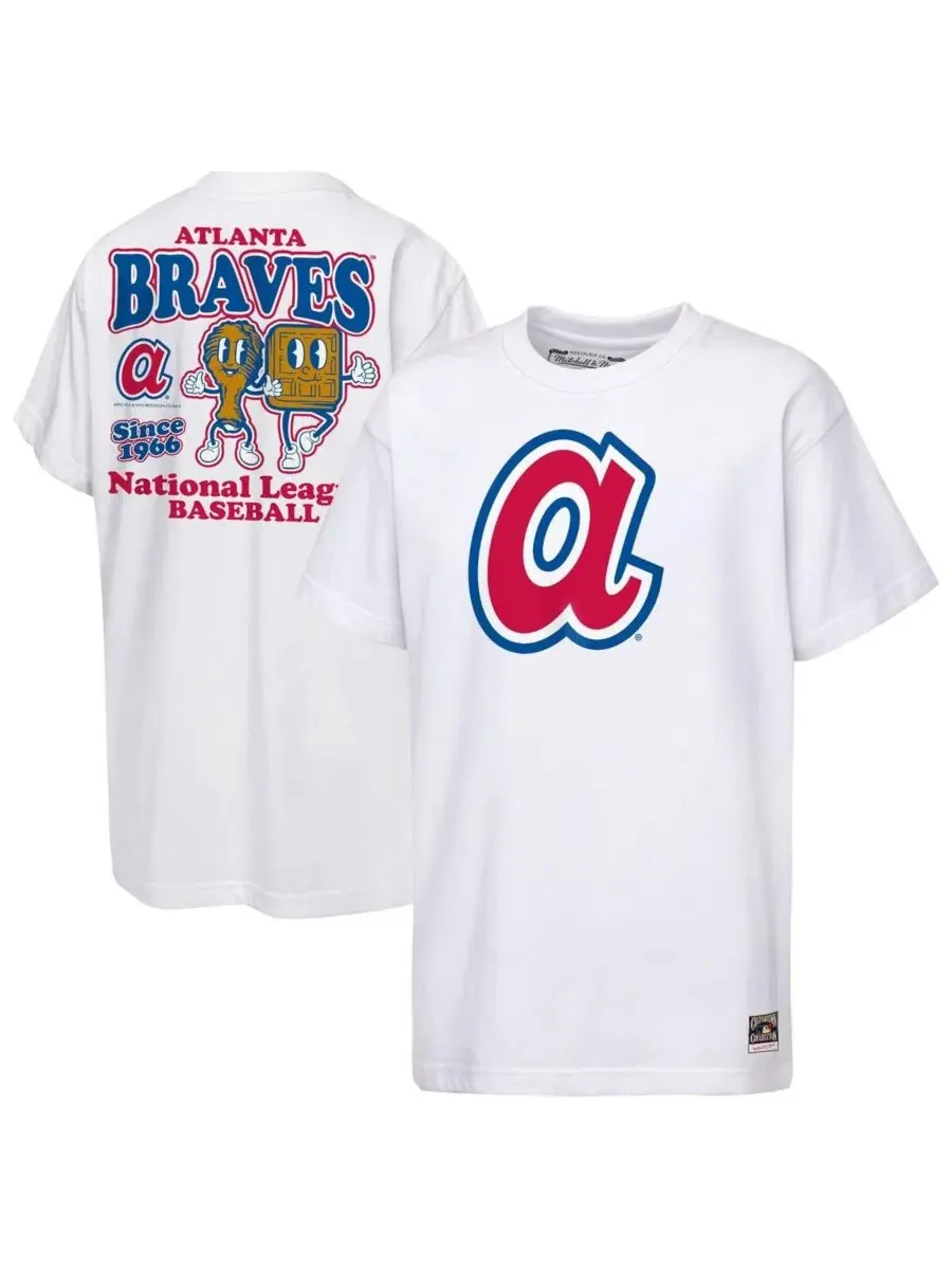 Футболка с принтом Cooperstown Concession Mitchell & Ness — изображение 1 из 3, белый