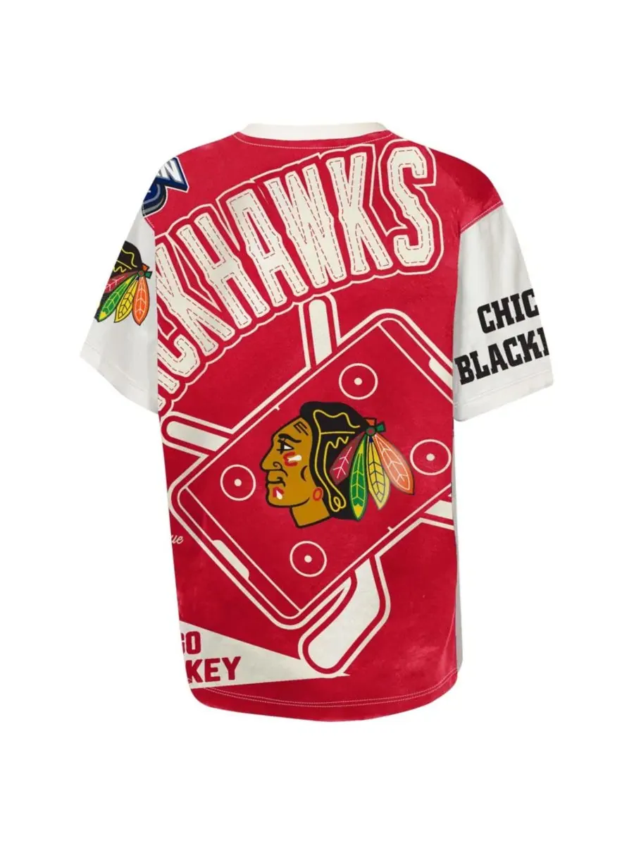 Футболка с принтом Top Player Chicago Blackhawks Outerstuff — изображение 2 из 3, бежевый