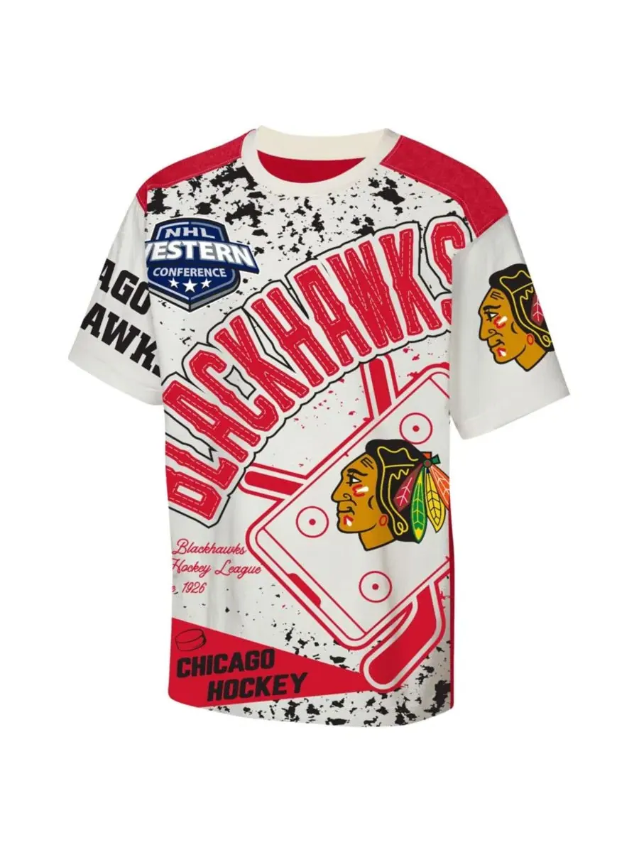 Футболка с принтом Top Player Chicago Blackhawks Outerstuff — изображение 3 из 3, бежевый
