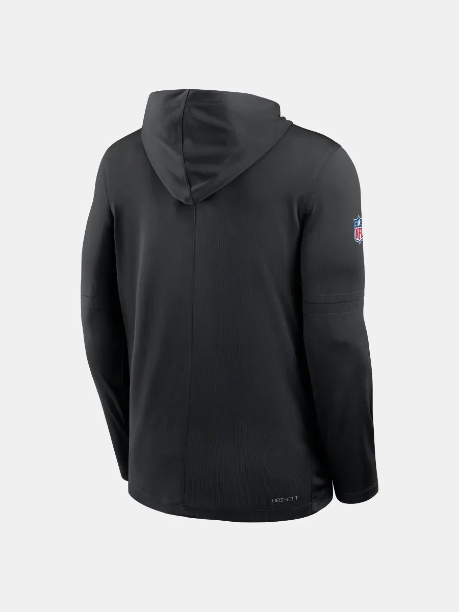 Футболка с капюшоном и длинным рукавом Sideline Dri-FIT Nike — изображение 2 из 4, черный