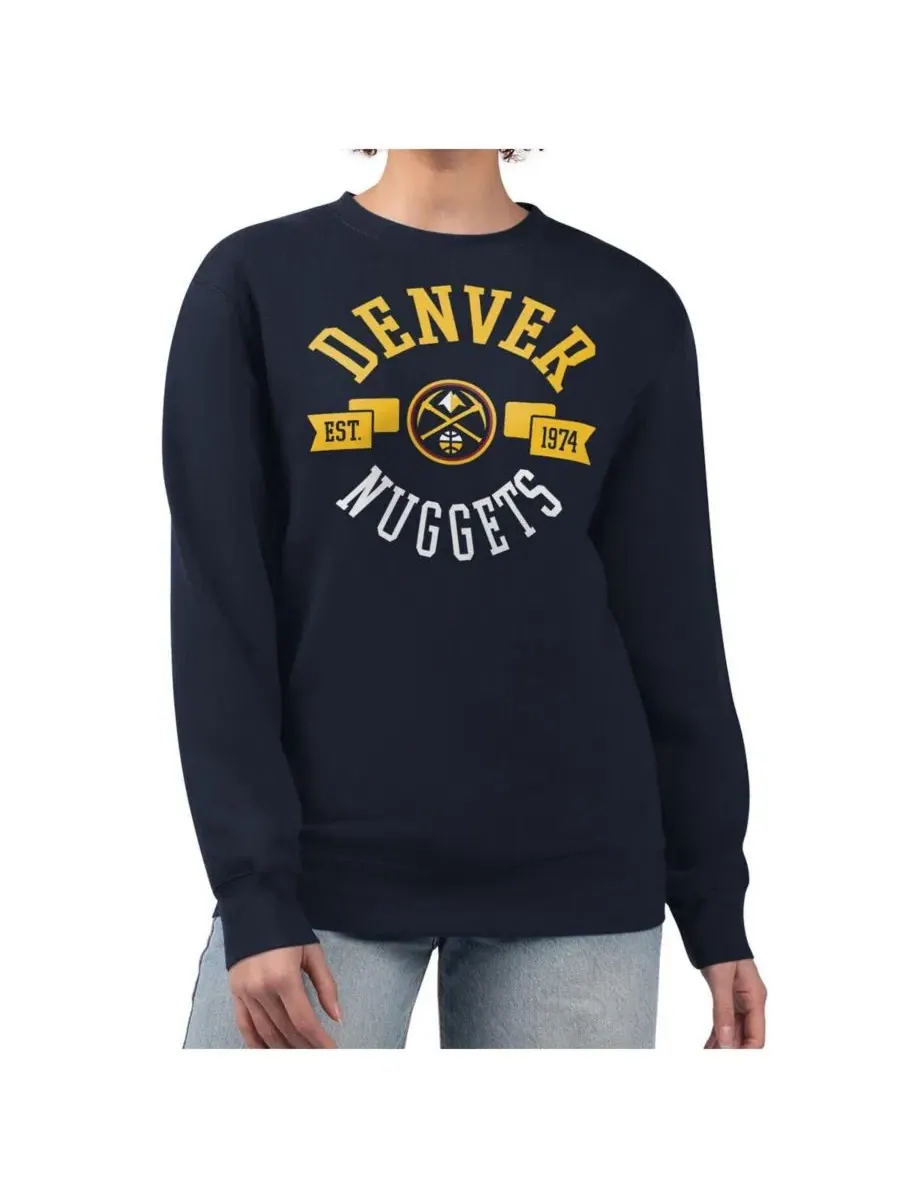 Флисовая толстовка с длинным рукавом Denver Nuggets G-III 4Her by Carl Banks — изображение 1 из 2, темно-синий
