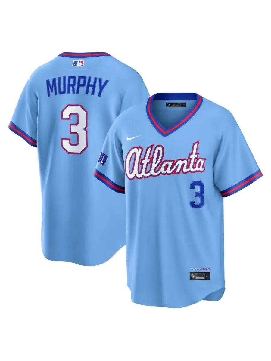 Мужская бейсбольная джерси Nike Dale Murphy Powder Blue Atlanta Braves 2026 City Connect Stadium — изображение 1 из 6, синий