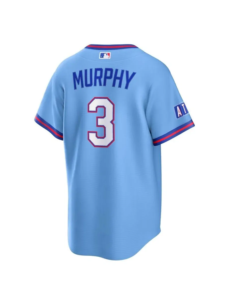 Мужская бейсбольная джерси Nike Dale Murphy Powder Blue Atlanta Braves 2026 City Connect Stadium — изображение 3 из 6, синий