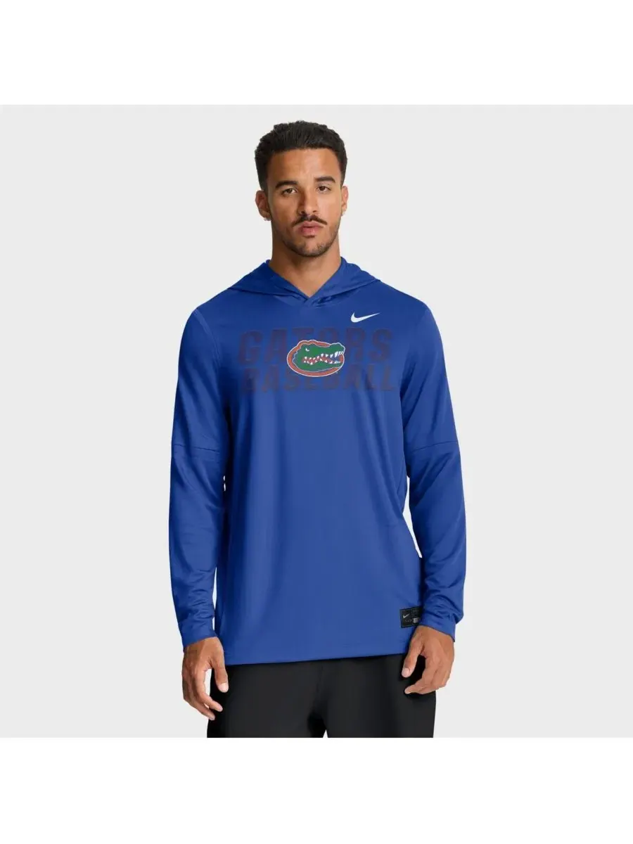 Футболка с капюшоном и длинным рукавом с технологией Dri-FIT, модель Dugout Nike — изображение 1 из 4, королевский