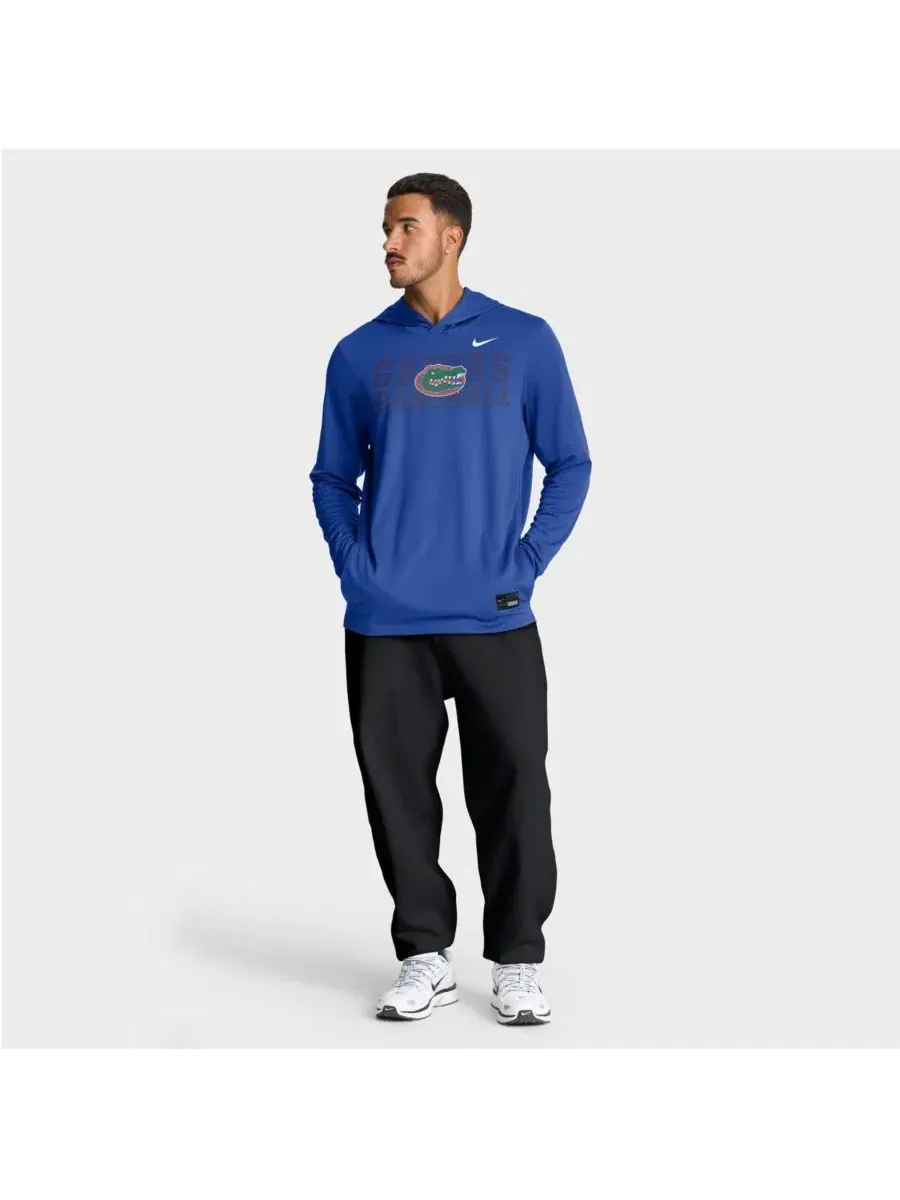 Футболка с капюшоном и длинным рукавом с технологией Dri-FIT, модель Dugout Nike — изображение 3 из 4, королевский