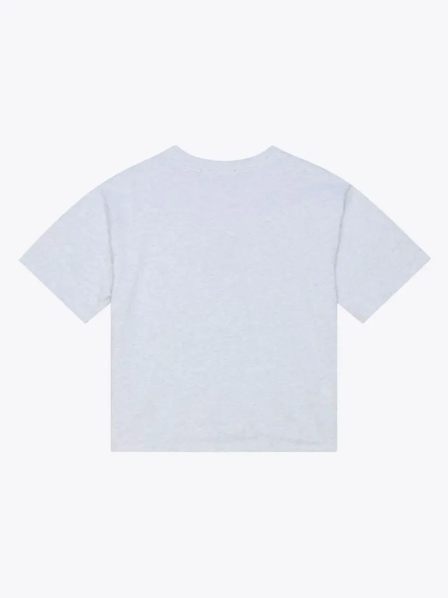 Футболка-кроп с принтом Script Cropped Boxy T-Shirt Mitchell & Ness — изображение 4 из 4, серый