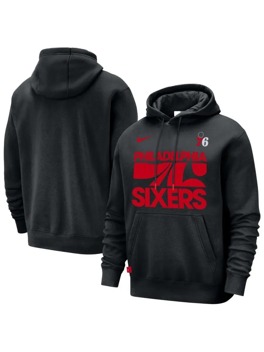 Худи с капюшоном Nike Philadelphia 76ers Courtside Club — изображение 1 из 3, черный