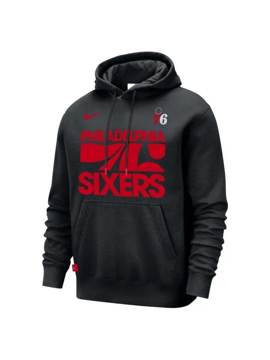Худи с капюшоном Nike Philadelphia 76ers Courtside Club — изображение 3 из 3, черный