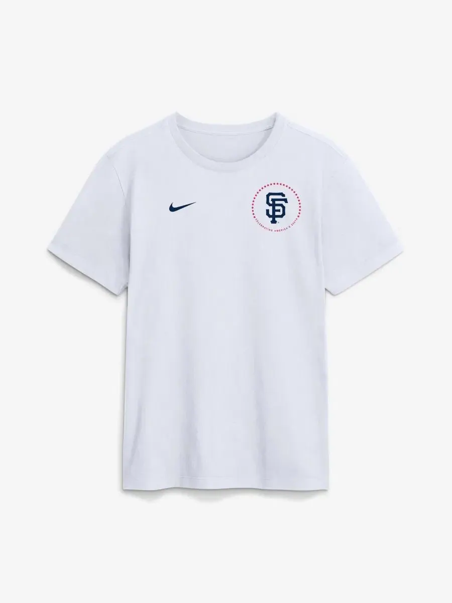Футболка с длинным рукавом с принтом San Francisco Giants Celebrating America's 250th Logo Nike — изображение 2 из 3, белый