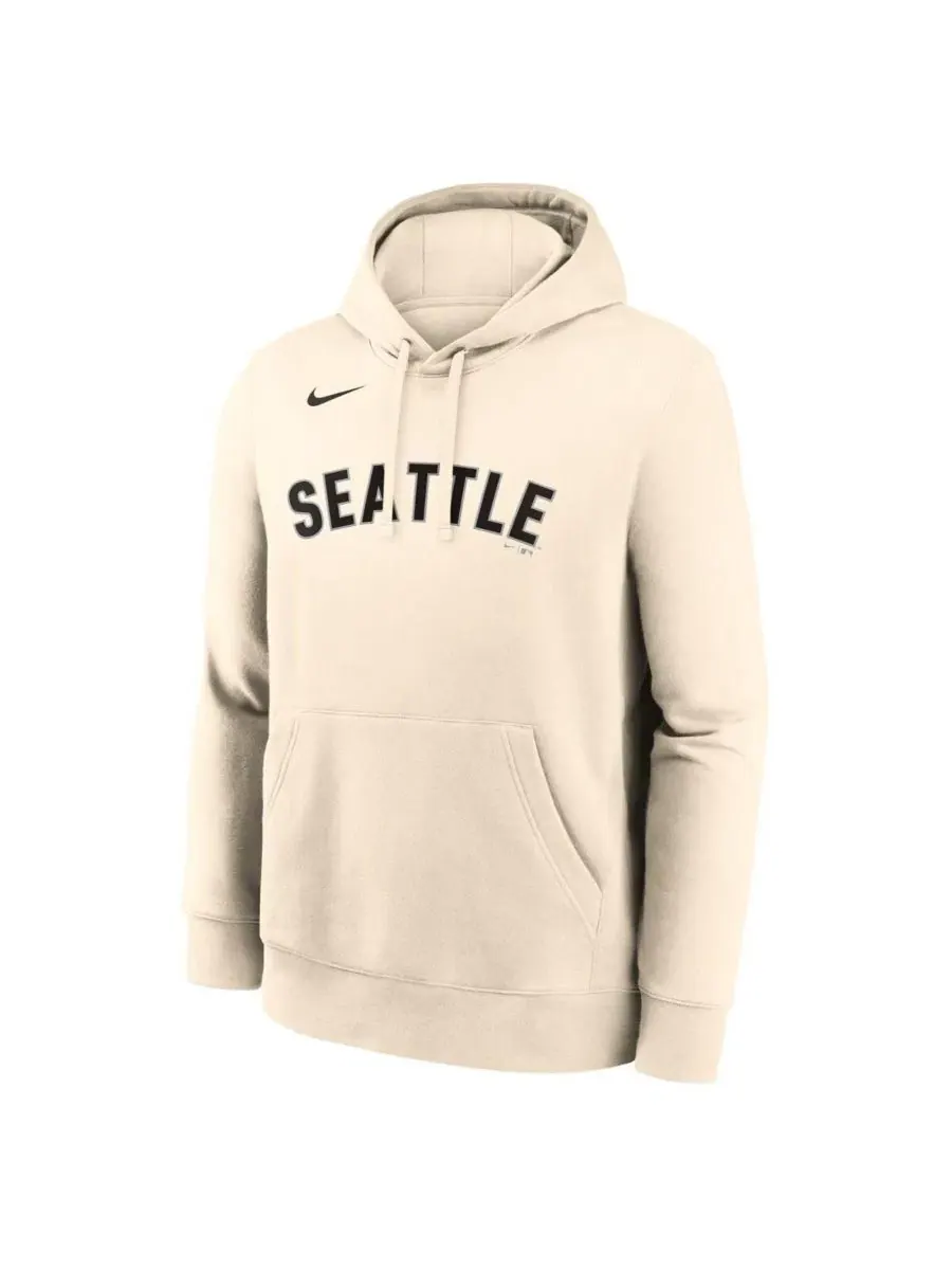 Худи с капюшоном Nike Alternate Club, хлопок, с принтом — изображение 1 из 5, бежевый