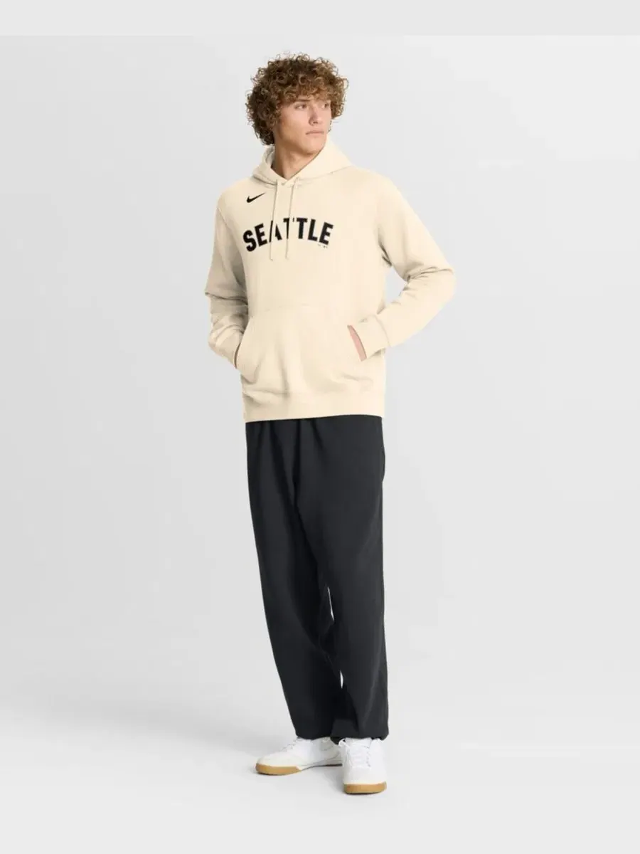 Худи с капюшоном Nike Alternate Club, хлопок, с принтом — изображение 3 из 5, бежевый
