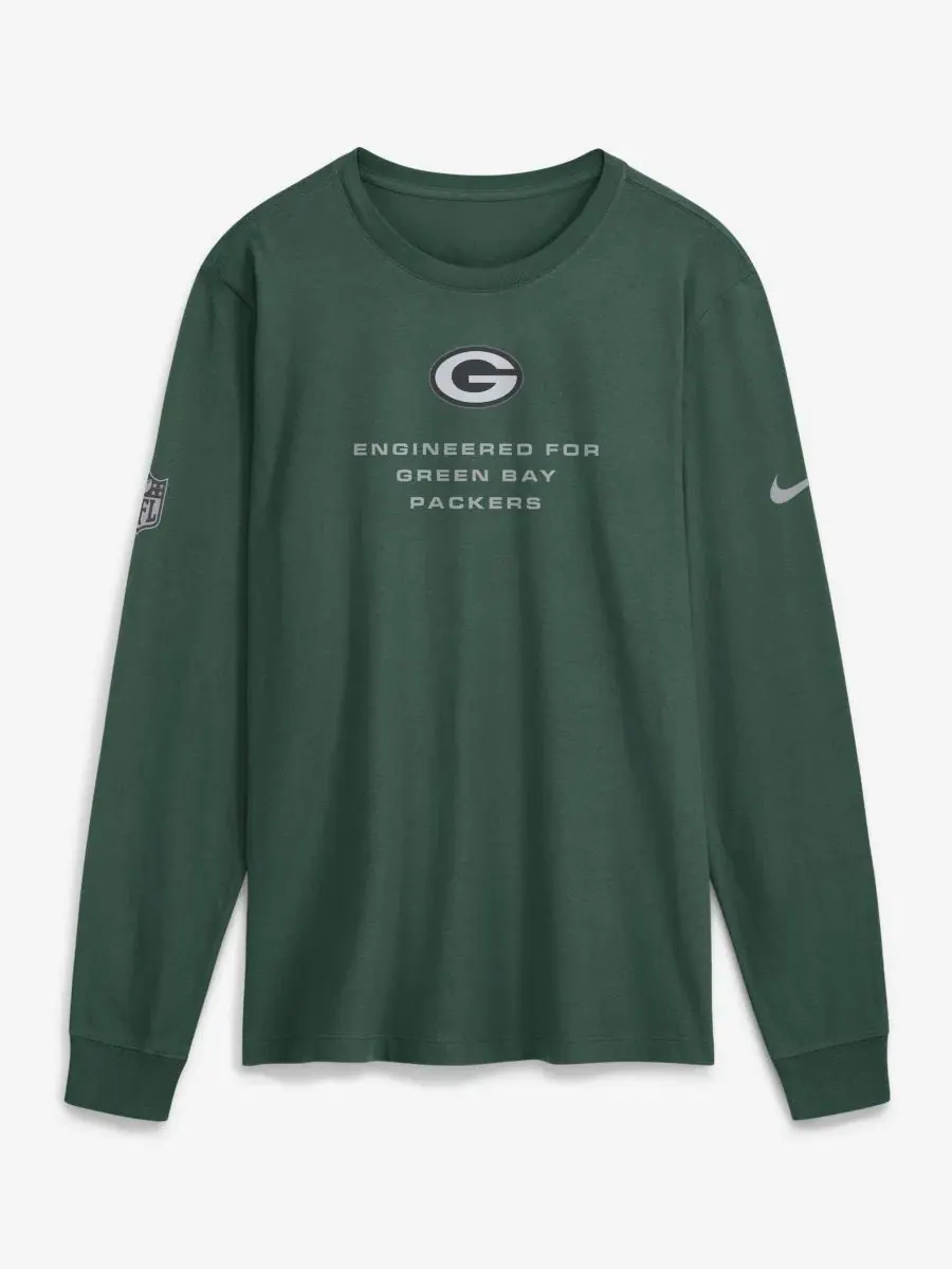 Футболка с длинным рукавом Sideline Bold Arch Star Dri-FIT Nike — изображение 1 из 2, зеленый