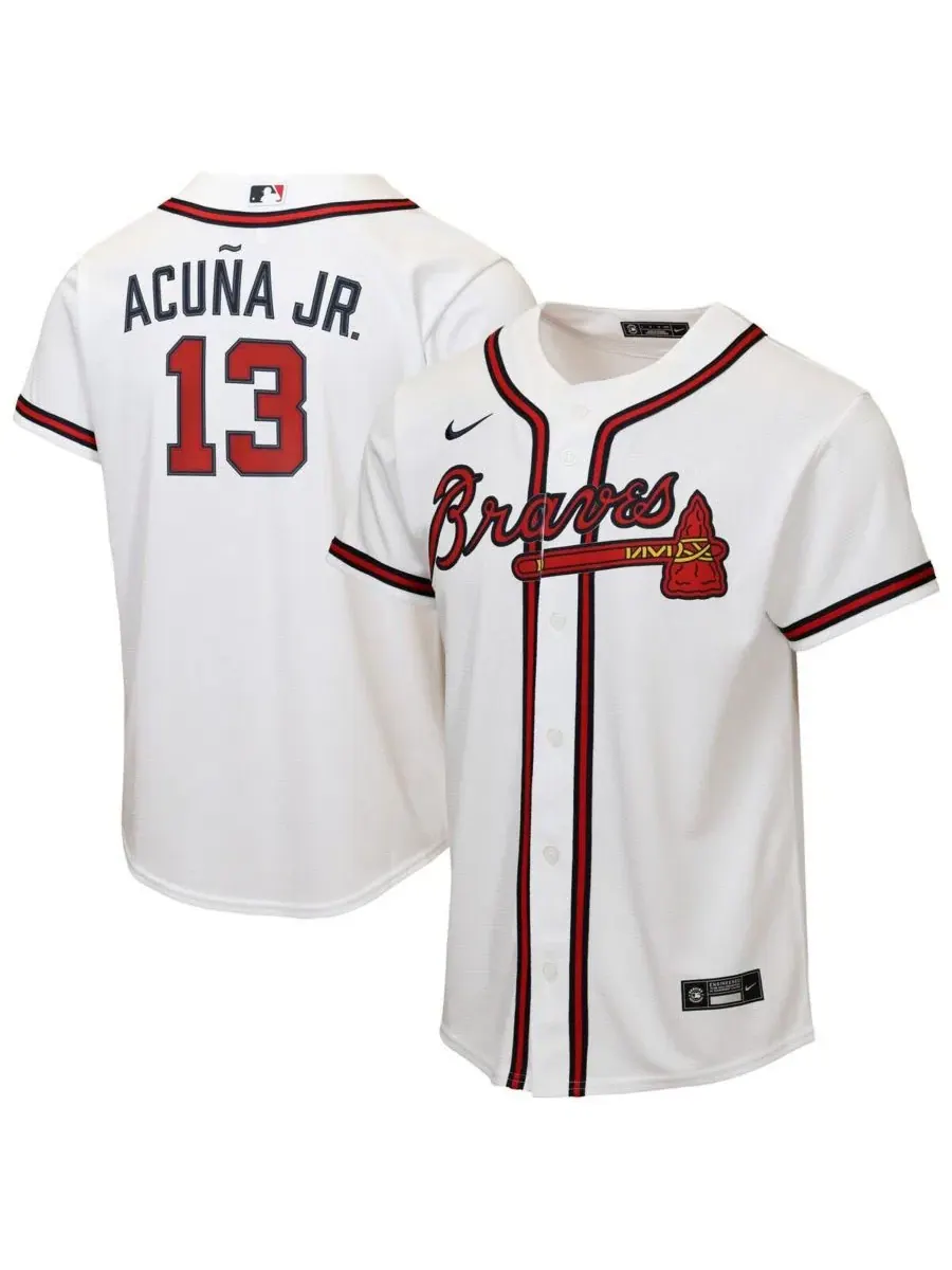 Детская футболка Nike Ronald Acuña Jr. Atlanta Braves — изображение 1 из 3, белый