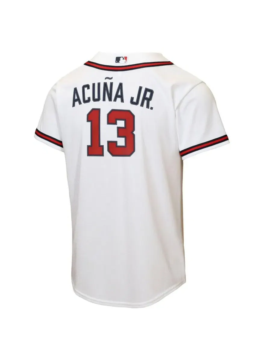 Детская футболка Nike Ronald Acuña Jr. Atlanta Braves — изображение 3 из 3, белый