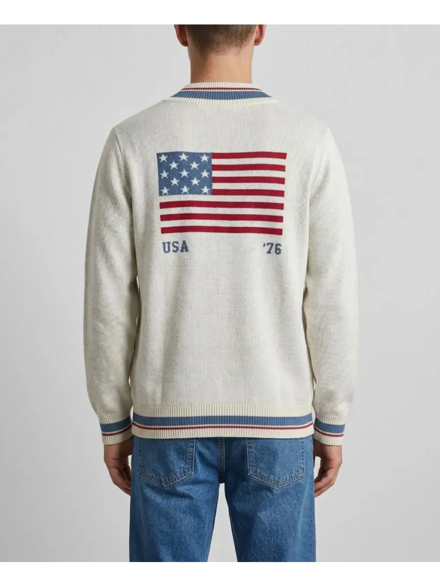 Кардиган на пуговицах с принтом West Virginia Mountaineers Americana Striped Uscape Apparel — изображение 2 из 2, прозрачный