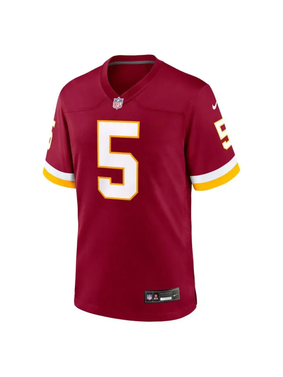 Мужская футболка Nike Jayden Daniels Burgundy Washington Commanders Game Jersey — изображение 2 из 3, бордовый