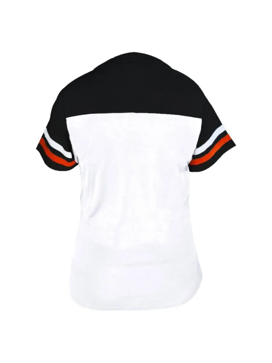 Футболка с v-образным вырезом с принтом San Francisco Giants Fanatics — изображение 2 из 3, белый черный
