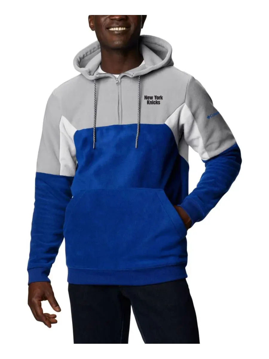 Худи с четверть-застежкой Columbia New York Knicks Lodge — изображение 1 из 2, синий