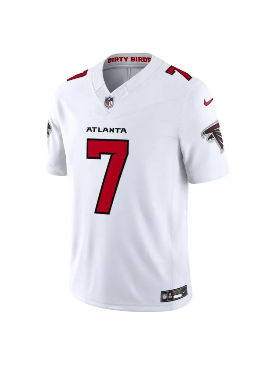 Футболка Nike с длинным рукавом Bijan Robinson White Atlanta Falcons Vapor F.U.S.E. Sewn Down — изображение 2 из 5, белый