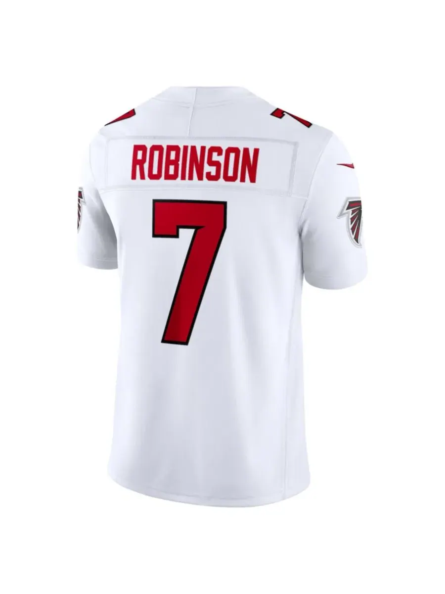 Футболка Nike с длинным рукавом Bijan Robinson White Atlanta Falcons Vapor F.U.S.E. Sewn Down — изображение 3 из 5, белый