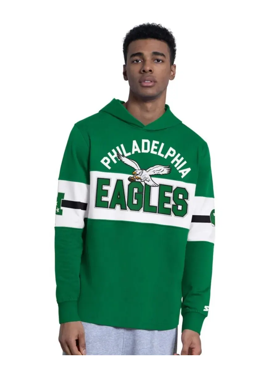 Худи с длинным рукавом, с принтом, Philadelphia Eagles Fullback Jersey Starter — изображение 1 из 3, зеленый черный