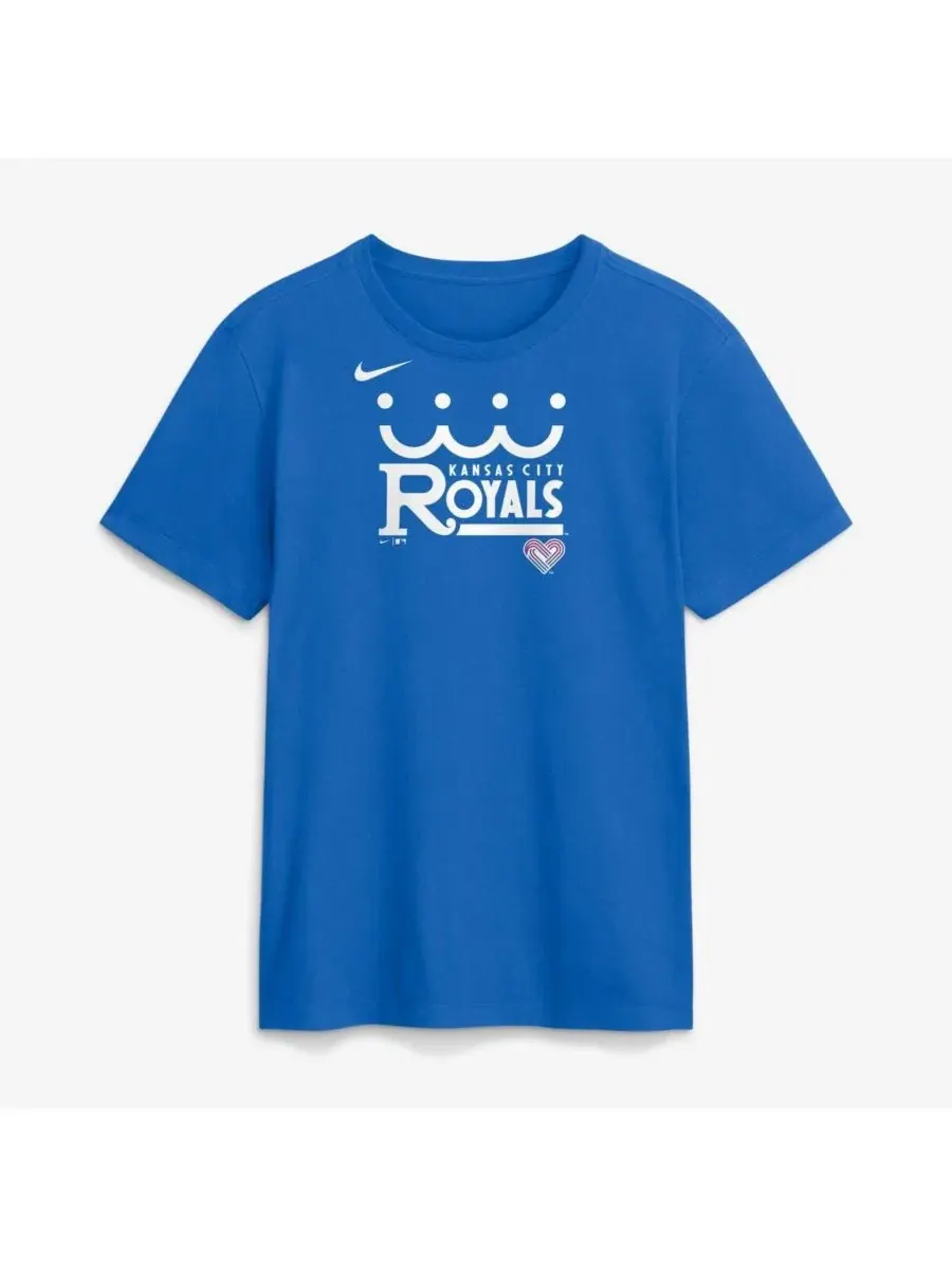 Футболка с принтом Kansas City Royals City Connect Wordmark Nike — изображение 1 из 2, королевский