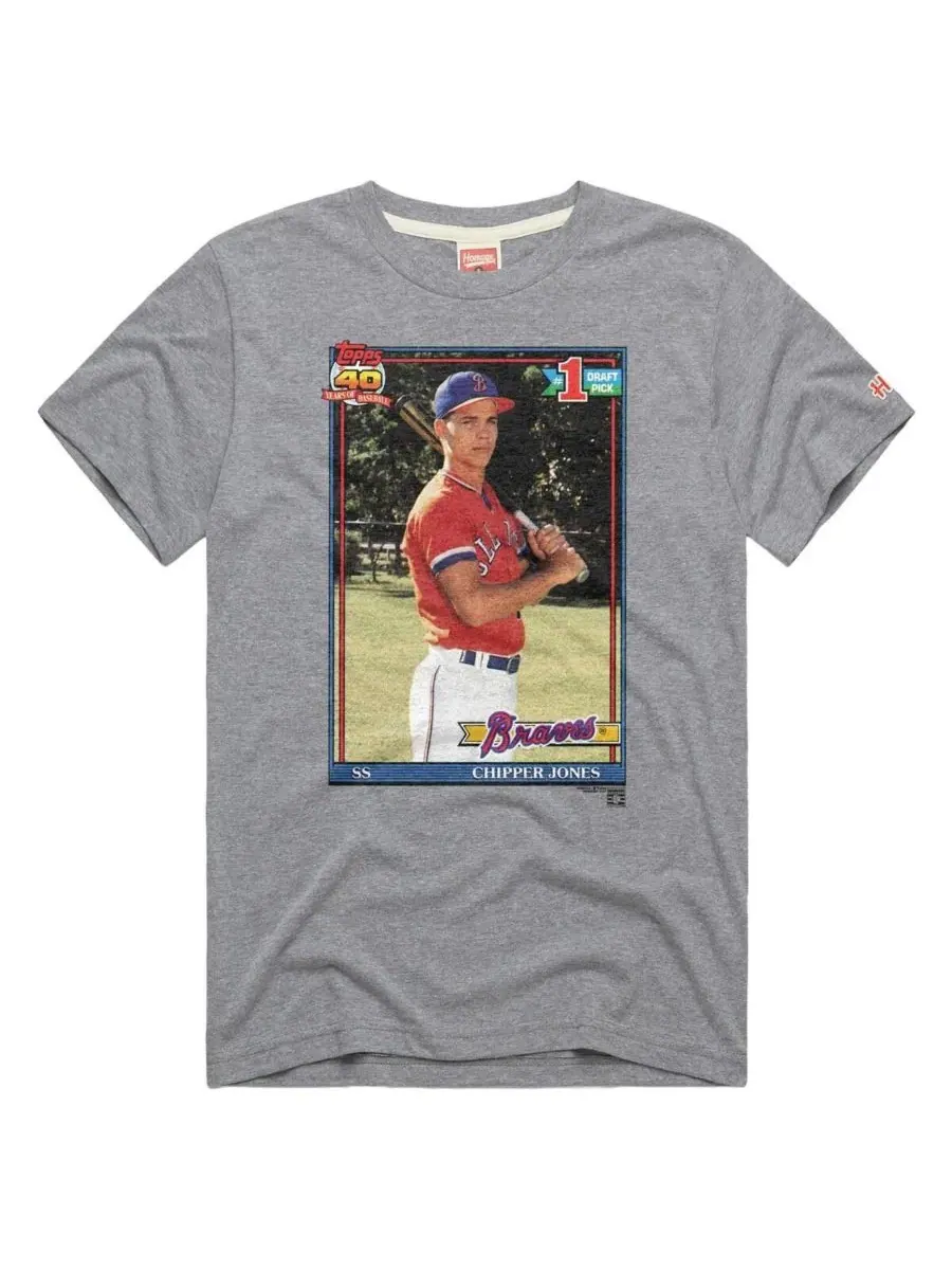 Футболка с принтом Chipper Jones Homage — изображение 1 из 1, серый