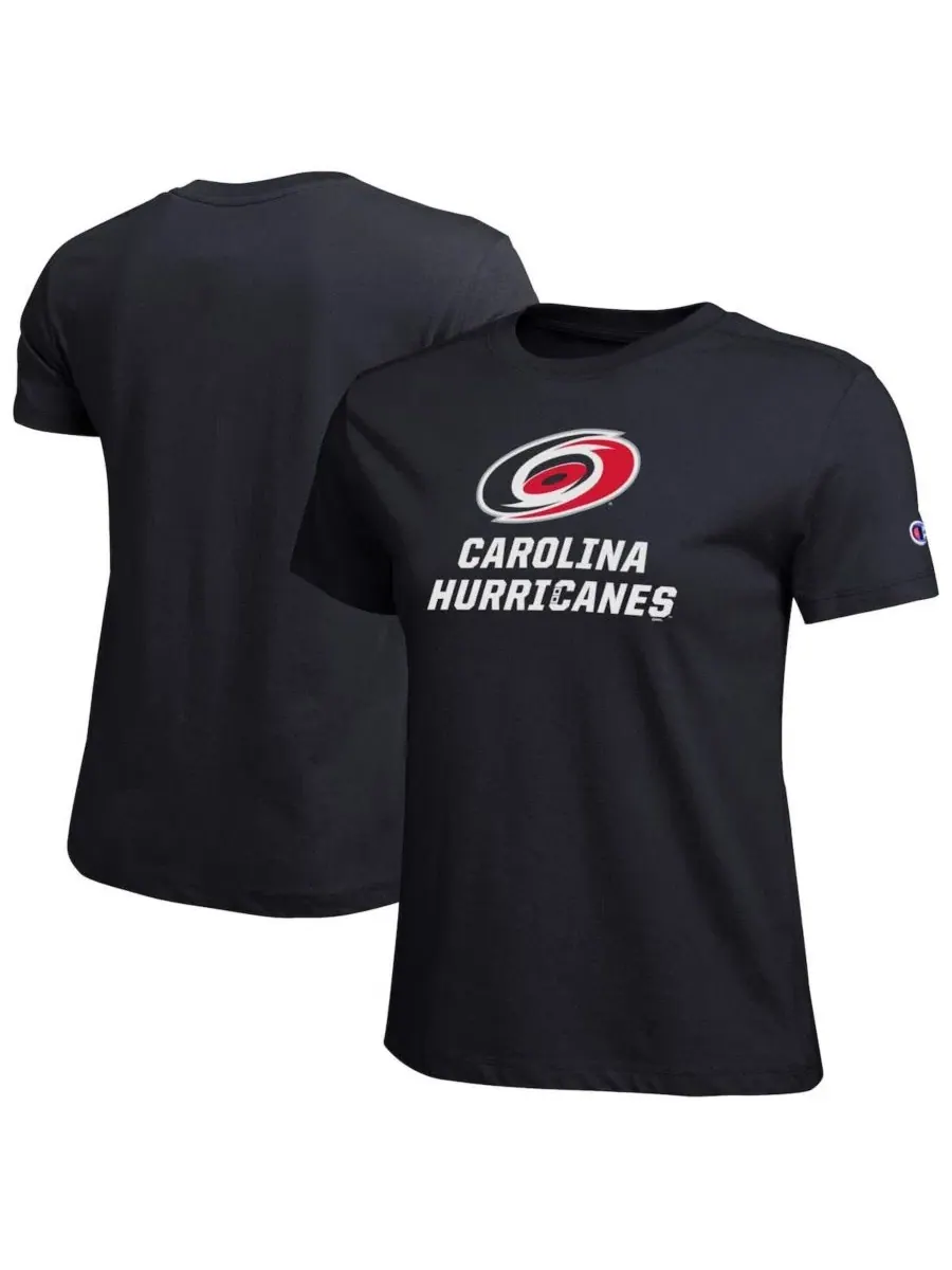 Футболка с коротким рукавом Carolina Hurricanes Wordmark Lockup Champion — изображение 1 из 3, черный