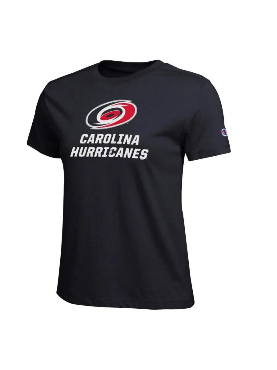 Футболка с коротким рукавом Carolina Hurricanes Wordmark Lockup Champion — изображение 3 из 3, черный