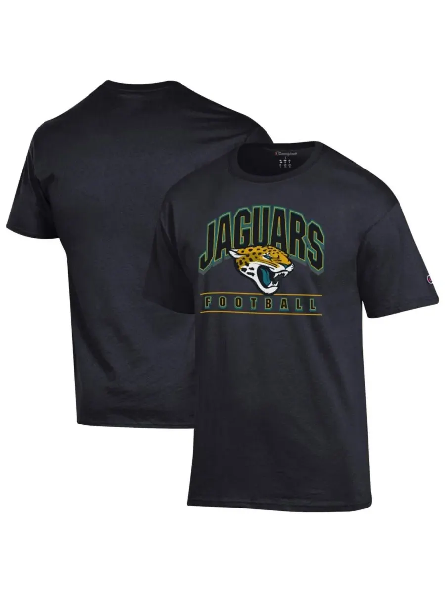 Футболка с принтом Jacksonville Jaguars Champion — изображение 1 из 3, черный