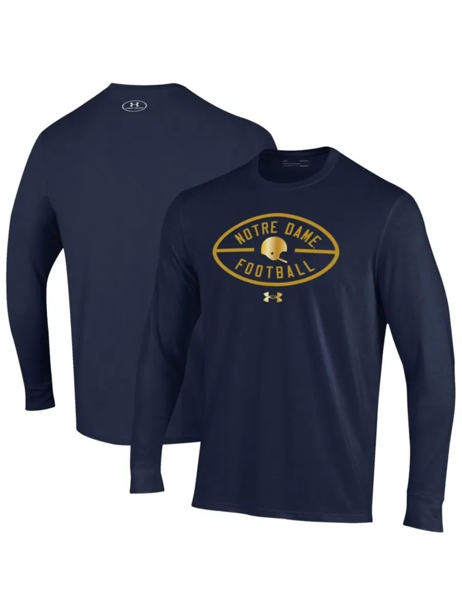 Футболка с длинным рукавом с принтом Notre Dame Fighting Irish 2026 Shamrock Series Metallic — изображение 1 из 3