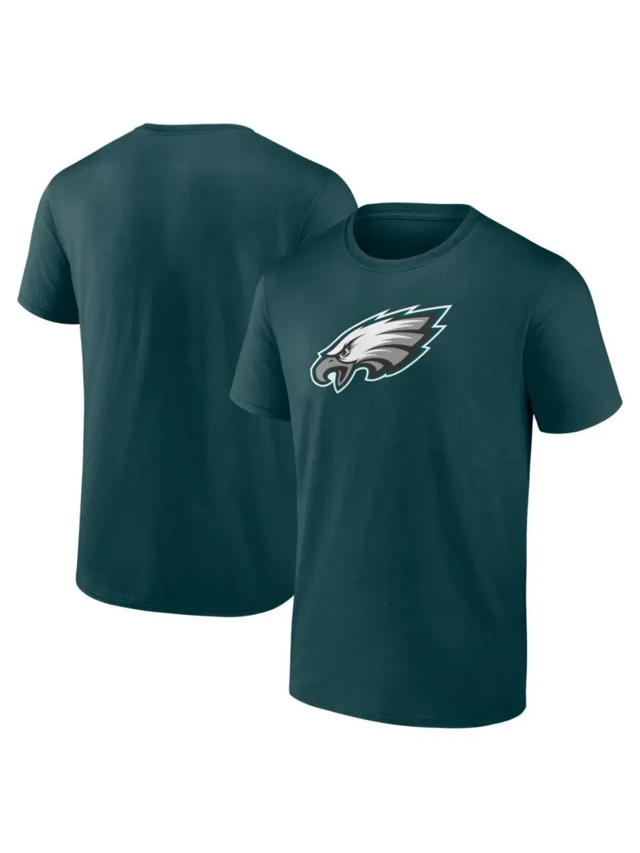 Футболка с длинным рукавом с принтом Philadelphia Eagles Primary Logo Logo Athletic — изображение 1 из 3, зеленый