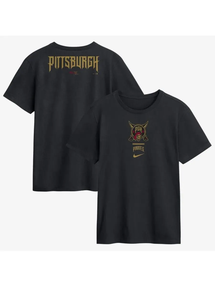 Футболка с коротким рукавом City Connect 2-Hit Pittsburgh Pirates Nike — изображение 1 из 3, черный