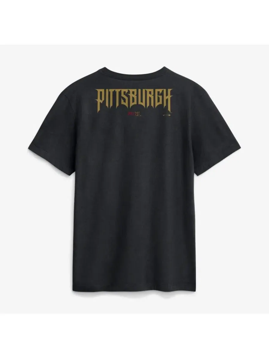 Футболка с коротким рукавом City Connect 2-Hit Pittsburgh Pirates Nike — изображение 3 из 3, черный