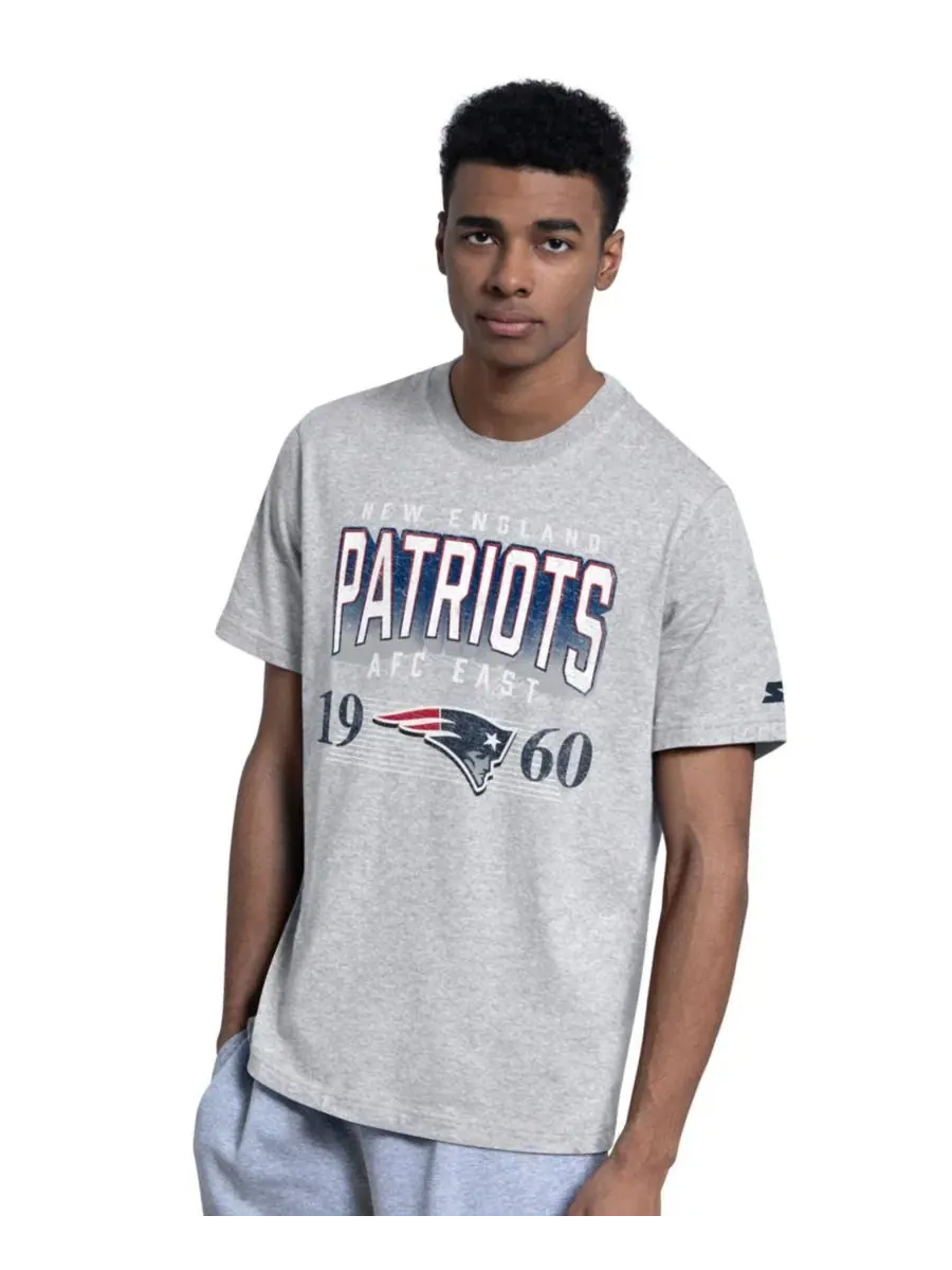 Комплект футболок с длинным рукавом New England Patriots Logo Starter — изображение 4 из 5, темно-синий серый