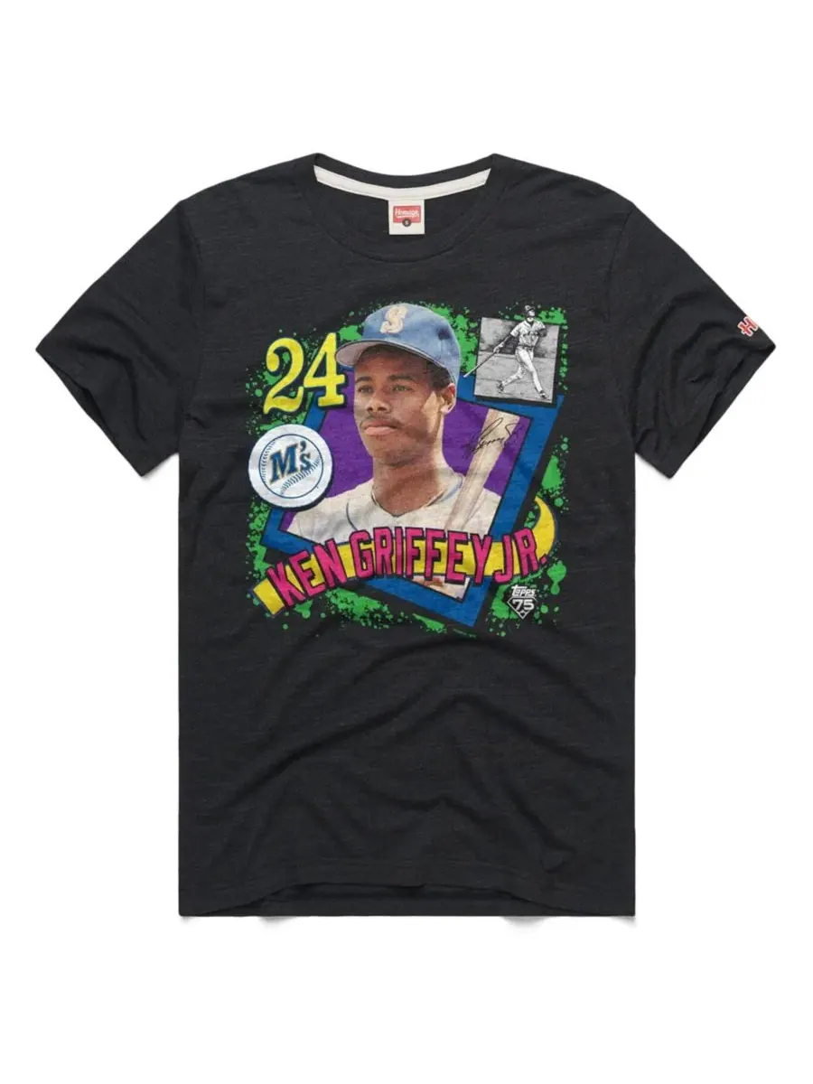 Футболка с принтом Ken Griffey Jr. Topps 75 Homage — изображение 1 из 1, темно-серый