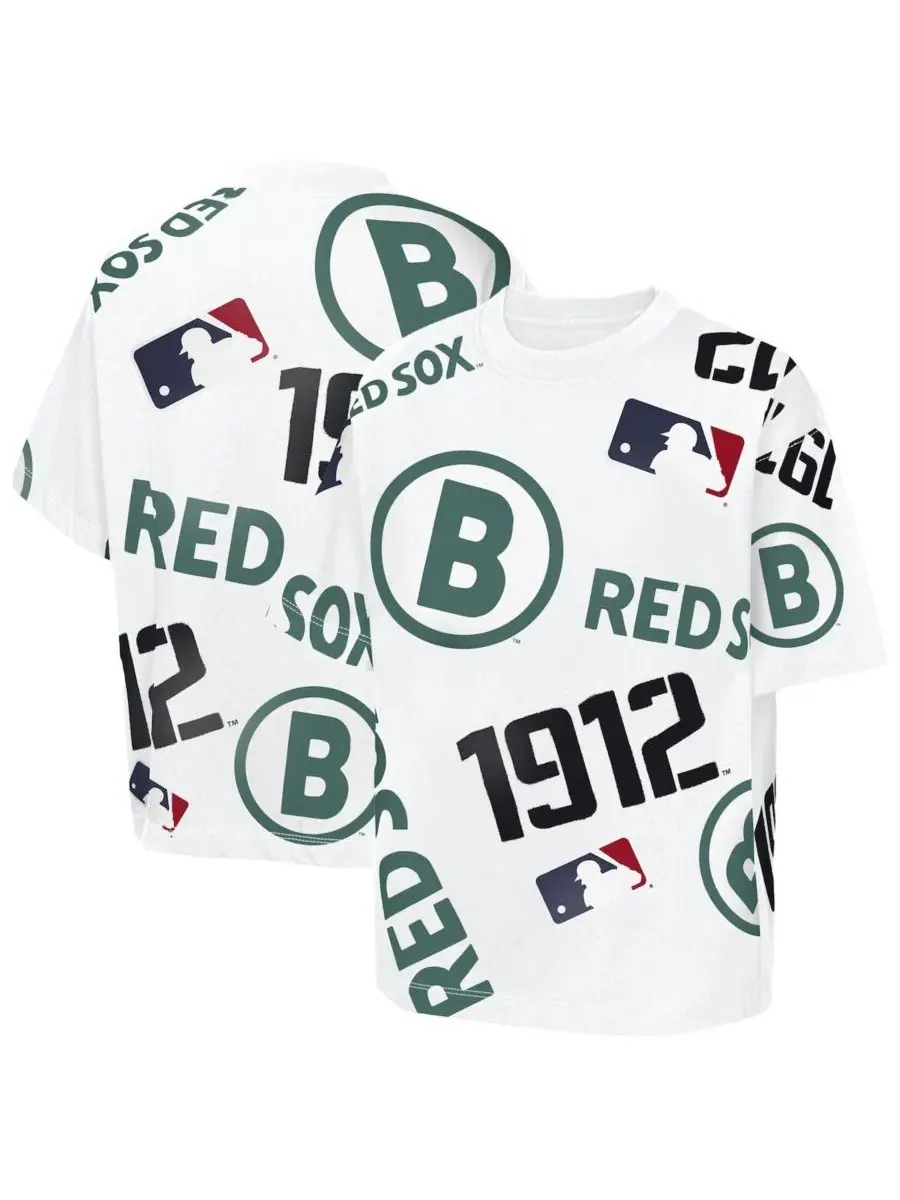 Детская футболка с принтом Boston Red Sox Circus Catch Outerstuff — изображение 1 из 3, белый