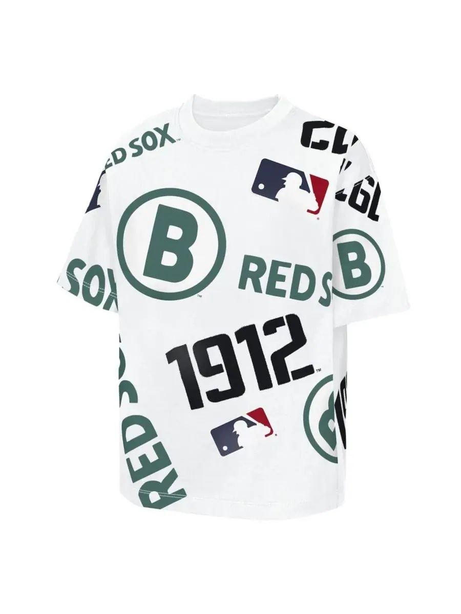 Детская футболка с принтом Boston Red Sox Circus Catch Outerstuff — изображение 2 из 3, белый