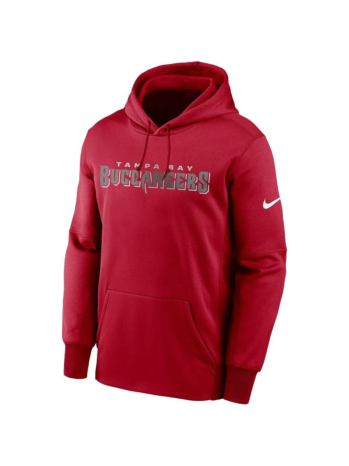 Мужская красная толстовка с капюшоном tampa bay buccaneers fan gear wordmark performance Nike — изображение 2 из 3, красный