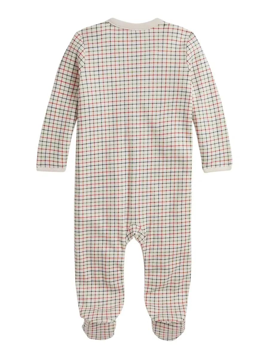 Детский комбинезон с ножками и принтом Tattersall Polo Ralph Lauren, Havenswood Tattersall — изображение 2 из 3