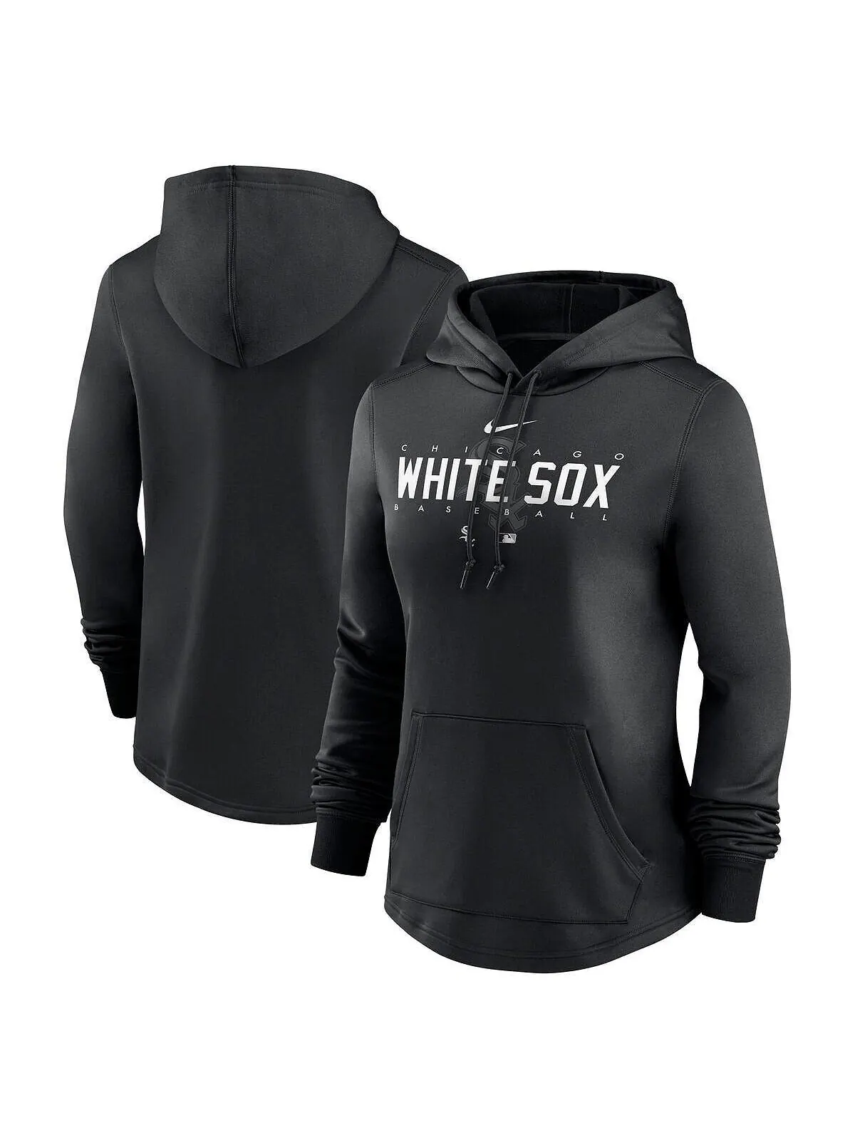 Женский черный пуловер с капюшоном Chicago White Sox Authentic Collection Pregame Performance Nike