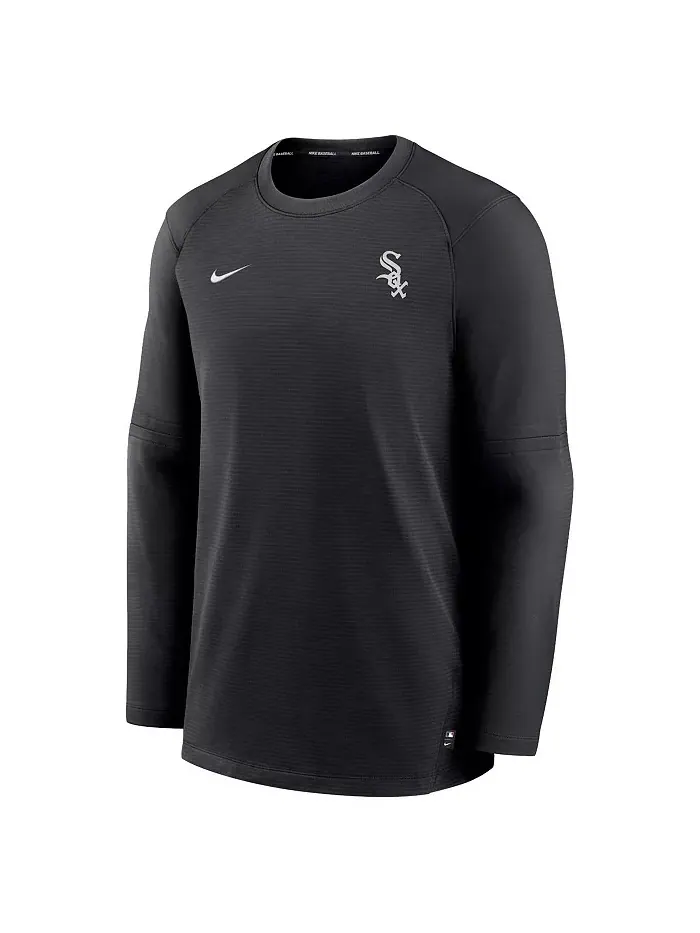 Мужская черная футболка с длинным рукавом Chicago White Sox Authentic Collection Logo Performance — изображение 2 из 3