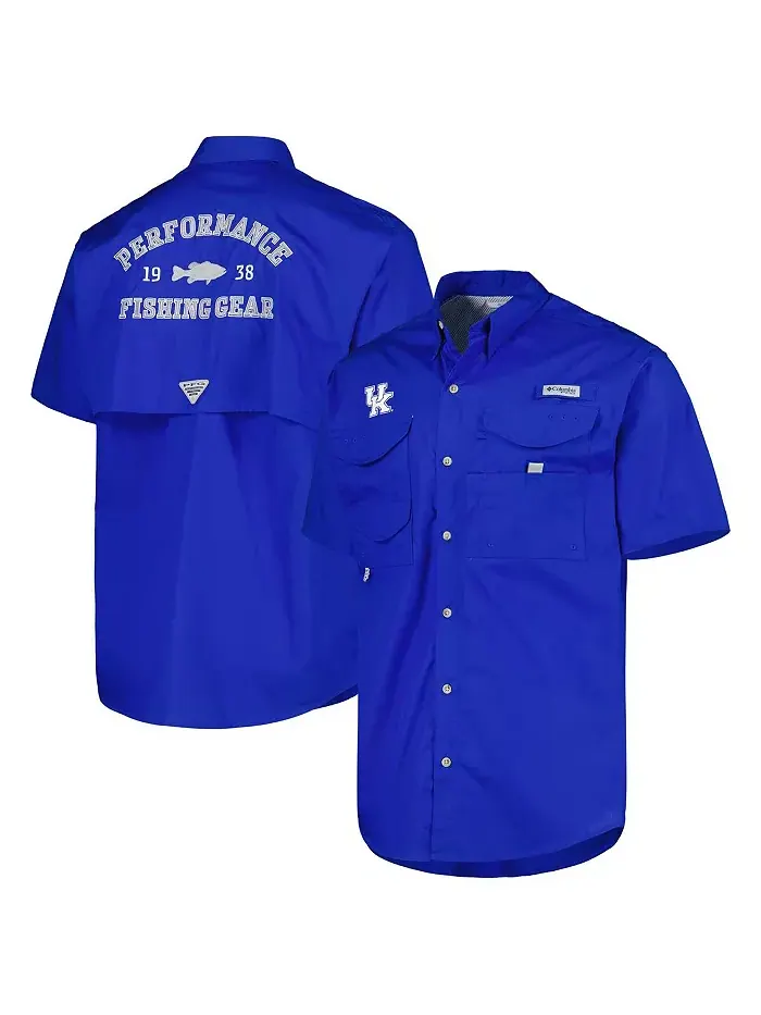 Мужская рубашка на пуговицах Royal Kentucky Wildcats Bonehead Columbia — изображение 1 из 4