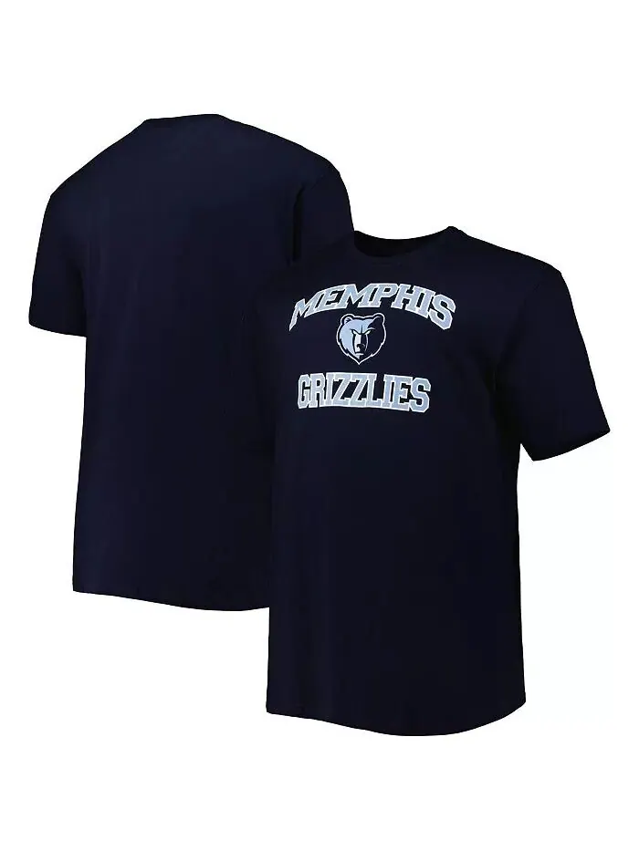 Футболка мужская Navy Memphis Grizzlies Big and Tall Heart and Soul Profile — изображение 1 из 3