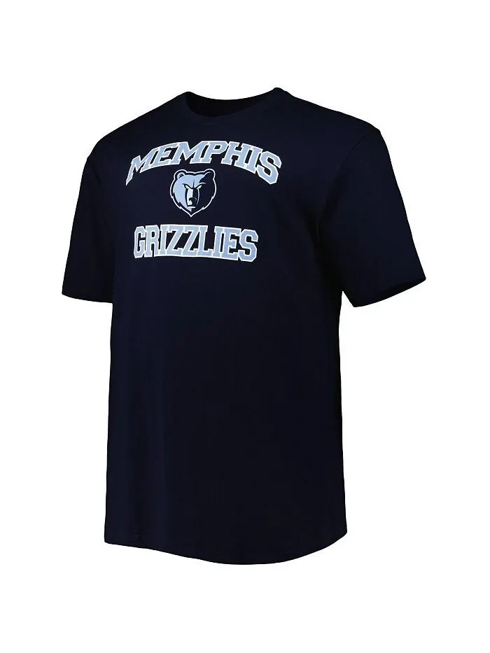 Мужская темно-синяя футболка Memphis Grizzlies Big and Tall Heart and Soul Profile — изображение 2 из 3, темно-синий
