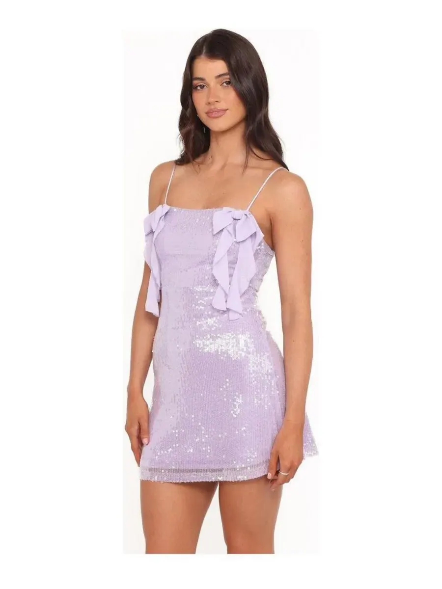 Платье мини Katerina Petal and Pup, Lilac Sequin — изображение 2 из 4