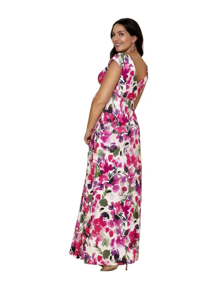 Платье-макси Alana с принтом Tiffany Rose Maternity, Fuschia Florals — изображение 3 из 7
