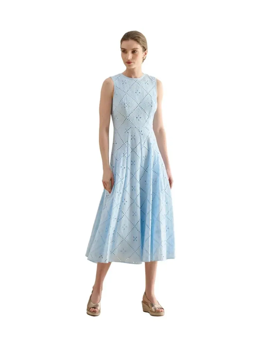 Платье Lexia Embroidered Hobbs London, PaleYellow — изображение 1 из 5