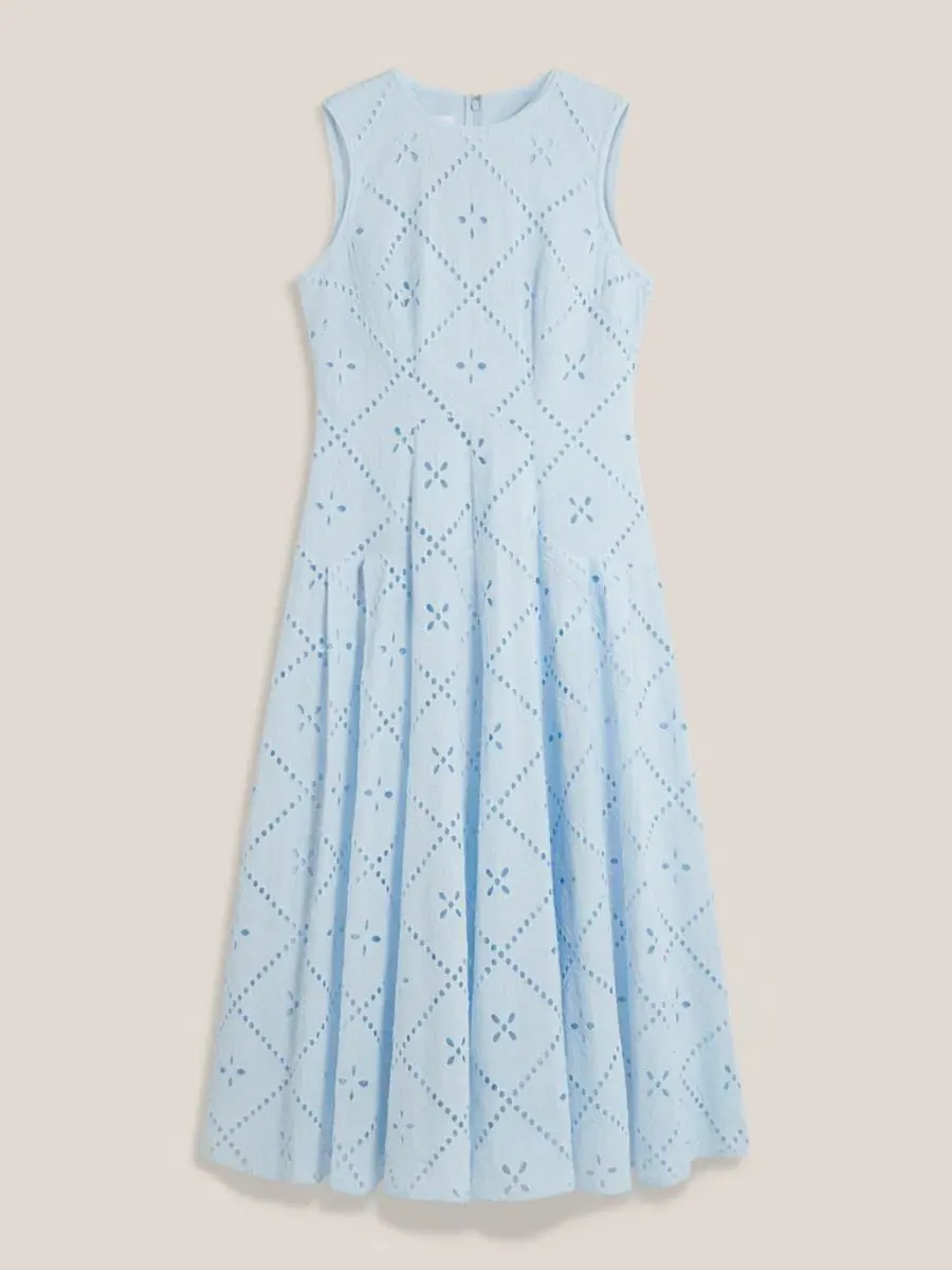 Платье Lexia Embroidered Hobbs London, PaleYellow — изображение 3 из 5