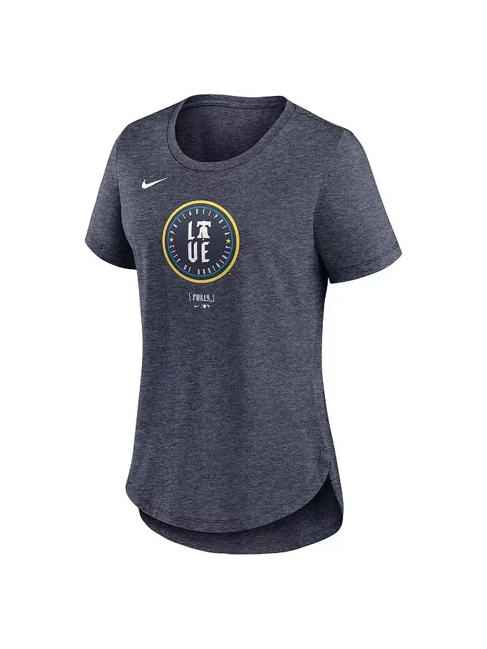Женская темно-синяя футболка Philadelphia Phillies 2024 City Connect Tri-Blend Nike — изображение 3 из 3